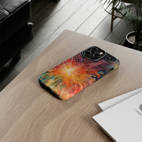 Summer Fireworks in Watercolor - Impact Resistant Phone Case